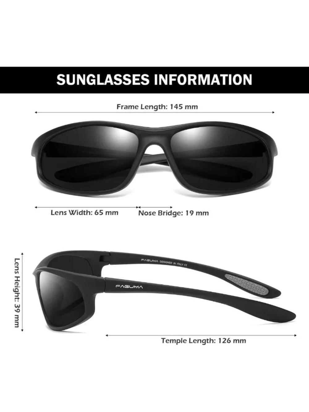 Polarized Sports Sunglasses for Men - UV400 Protection for Cycling, Driving